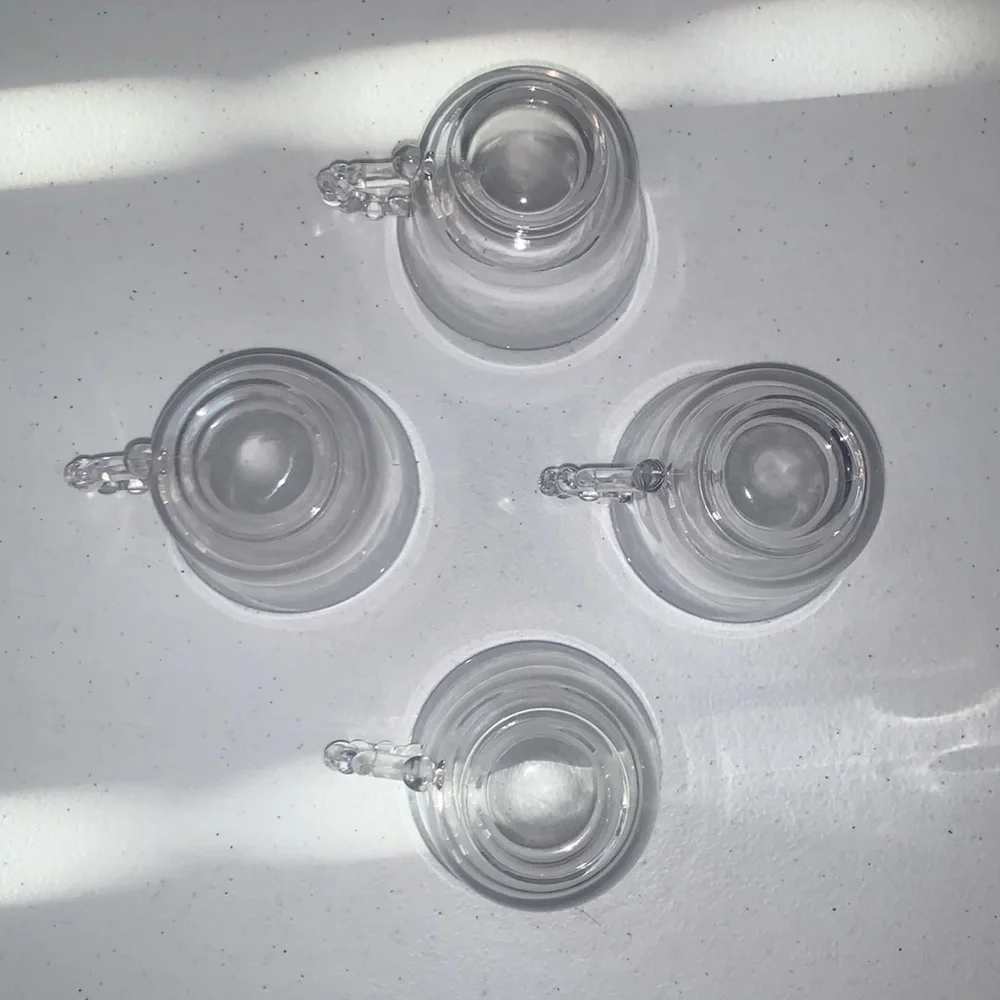 0329 Set of 4 Vintage Imperial Candlewick Punch Bowl Cups - Picture 4 of 4